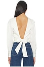 view 4 of 5 The Marie Tie Back Blouse in Ecru