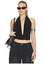 view 1 of 4 X WeWoreWhat The Margaux Halter Top in Black
