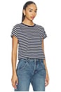 view 2 of 4 The Bubble Tee Shirt in Navy & Ecru Stripe