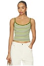 view 1 of 5 The Cami Top in Fern & Pesto Stripe