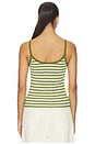 view 3 of 5 The Cami Top in Fern & Pesto Stripe