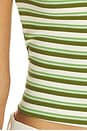 view 5 of 5 The Cami Top in Fern & Pesto Stripe
