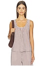 view 1 of 5 The Ana U-Neck Blouse in Macchiato Gingham