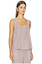 view 2 of 5 The Ana U-Neck Blouse in Macchiato Gingham