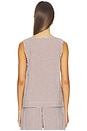 view 3 of 5 The Ana U-Neck Blouse in Macchiato Gingham