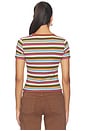 view 3 of 4 The Baby Tee Shirt in Multi Variegated Stripe