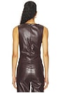 view 3 of 4 The Meg Faux Leather Top in Cabernet