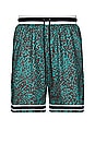 view 1 of 4 Game Shorts in Turquoise Leopard