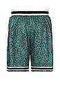 view 2 of 4 Game Shorts in Turquoise Leopard