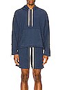 view 3 of 3 Reverse Burn-Out Hoodie in Cadet & Royal