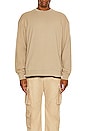 view 3 of 3 Oversized Crewneck Pullover in Tan