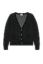 view 1 of 3 High Twist Wool Cardigan in Black & Grey