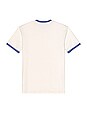 view 2 of 3 Washed Ringer Tee in Navy & Ivory