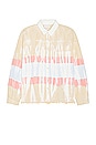 view 1 of 3 Rugby Hemi Oversized Shirt in Taupe & Blue