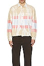 view 3 of 3 Rugby Hemi Oversized Shirt in Taupe & Blue