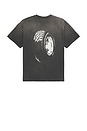 view 2 of 3 No Hard Feeling Odeon Tee in Washed Black