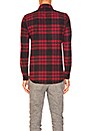 view 3 of 5 Brushed Flannel Button Up in Red