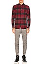 view 4 of 5 Brushed Flannel Button Up in Red