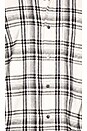 view 5 of 5 Straight Hem Shirt in Ivory & Black Plaid