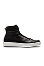 view 1 of 6 Leather High Top Sneakers in Black