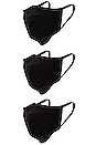 view 1 of 3 3 Pack Face Mask in Black