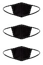 view 2 of 3 3 Pack Face Mask in Black