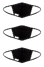 view 3 of 3 3 Pack Face Mask in Black