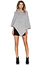 view 4 of 4 Haesel Cashmere Poncho in Light Heather Grey