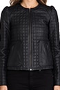 view 5 of 8 Quilted Alessia Leather Yetta Jacket in Caviar