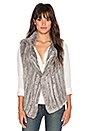 view 2 of 4 Andoni Rabbit Fur Vest in Grey Natural
