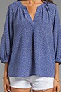 Joie Addie B Ikat Blouse In Nile Blue | REVOLVE