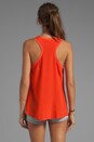 view 2 of 3 Alicia Silk Tank in Spicy Orange