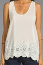 view 3 of 4 Sevati Eyelet Tank in Porcelain
