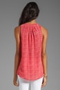 view 2 of 4 Textural Print Silk Aruna Tank in Poppy