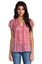 view 1 of 6 Macie Tie Front Blouse in Candy Red