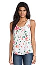 view 1 of 5 Rain B Rose Print Tank in Porcelain