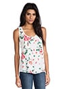 view 2 of 5 Rain B Rose Print Tank in Porcelain