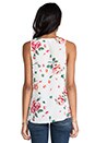 view 3 of 5 Rain B Rose Print Tank in Porcelain