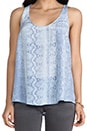 view 4 of 5 Drew C Snake Printed Tank in Dusty Chambray
