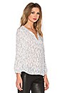 view 2 of 4 Odelette B Cheetah Printed Blouse in Porcelain