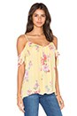 view 2 of 3 Adorlee Cold Shoulder Top in Lemon Drop