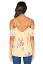 view 3 of 3 Adorlee Cold Shoulder Top in Lemon Drop