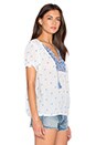 view 2 of 4 Domingo Top in Porcelain & Shades of Blue