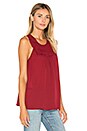 view 2 of 4 Gemini Silk Tank in Bordeaux Rose