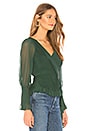 view 2 of 4 Kaliska Wrap Top in Hunter Green
