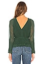 view 3 of 4 Kaliska Wrap Top in Hunter Green
