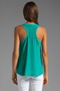 view 2 of 3 Alicia Silk Tank in Juniper