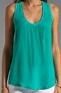 view 3 of 3 Alicia Silk Tank in Juniper