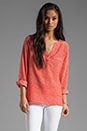 view 1 of 5 Marsher Textural Print Blouse in Fiery Red