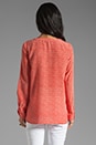 view 2 of 5 Marsher Textural Print Blouse in Fiery Red